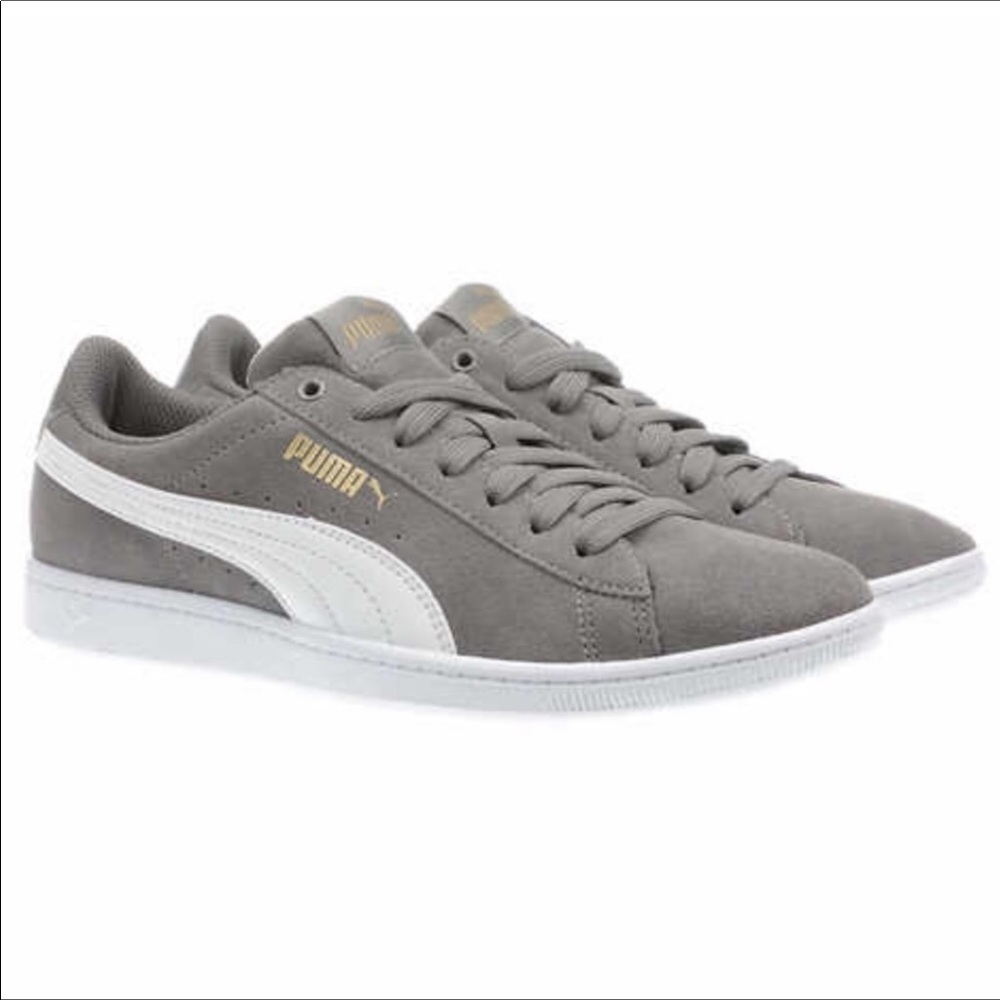 PUMA Ladies' Vikky Suede Shoe Gray (Charcoal)